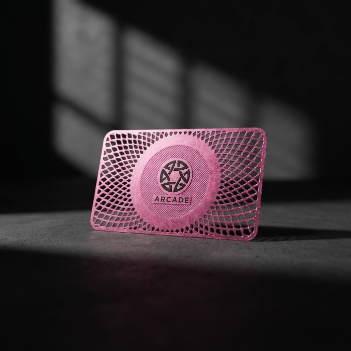 Pink Metal Card